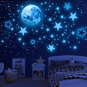 Top Airsnigi 1120 Pcs Glow in The Dark Stars for Ceiling, Glowing Space and Moon Decals Universe Stickers for Kids Excellent Gifts for Boys Girls Nursery Bedroom Living Room Birthday Gift Room Decor | Best Quality in India