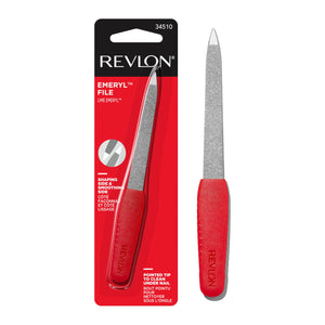 Buy now Revlon Emeryl File, Metal Nail Filer With Easy Grip Handle & Double-Sided Fingernail Buffer For Precise Manicure Shaping & Smoothing, 1 Count at indiglob india
