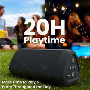 Buy now OontZ Ultra Bluetooth Speaker 5.4 | IPX7 Waterproof, 14W Enhanced Sound, 20-Hr Battery, 100ft Range, Deep Bass & Clear Audio, Durable Speaker for Pool, Beach, and Shower (Black) at indiglob india