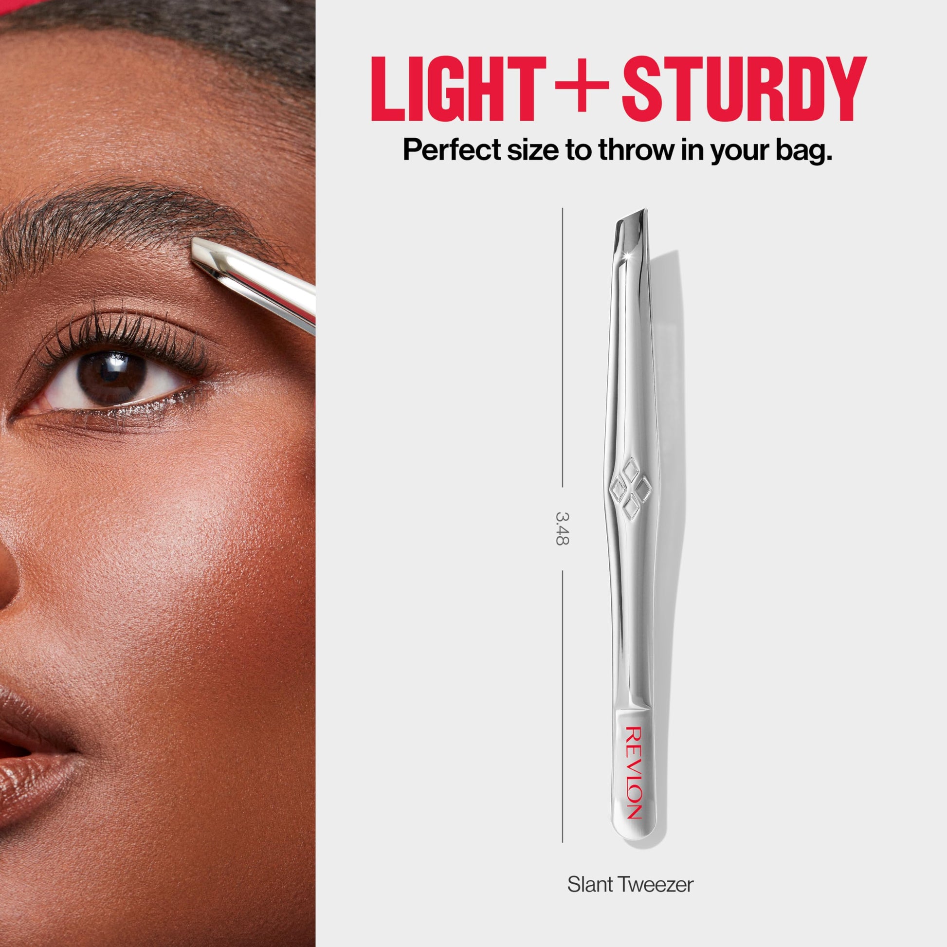 Buy now Revlon Multipurpose Hair Removal Tweezer, High Precision Slant Tip Tweezers for Men, Women & Kids, Stainless Steel (Pack of 1) at indiglob india