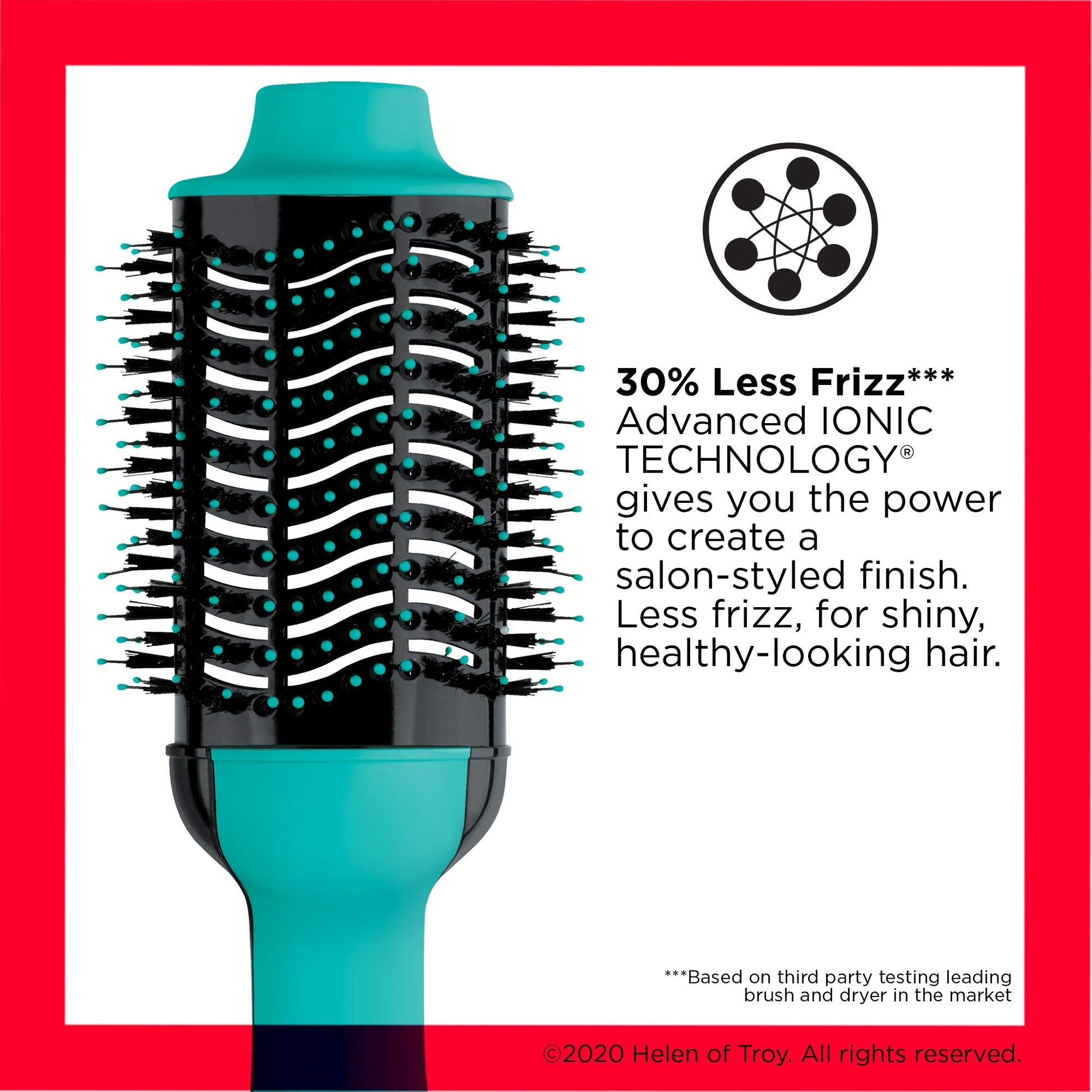 Buy now REVLON One Step Hair Dryer And Volumizer Hot Air Brush, Turquoise Volumizer, 1 Count at indiglob india