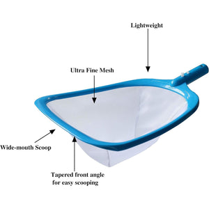 Buy now ATIE Pool Spa Leaf Skimmer Net with White Ultra Fine Mesh with 4" Deep Pocket Great for Removing Leaves & Debris in In-Ground Pool Spa and Above Ground Pool, Inflatable Pool, Hot Tub, and Fountain at indiglob india