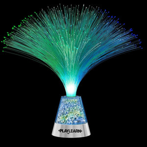 Buy now Playlearn 13” LED Fiber Optic Lamp - USB/Battery Powered – Color Changing Crystal Base – Fiber Optic Light Sensory Lamp at indiglob india