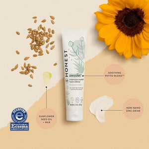 Buy now The Honest Company Hypoallergenic Diaper Rash Cream | Moisturizing + Calming Zinc Oxide Ointment | NEA Recognized, Cruelty Free | 2.5 oz at indiglob india