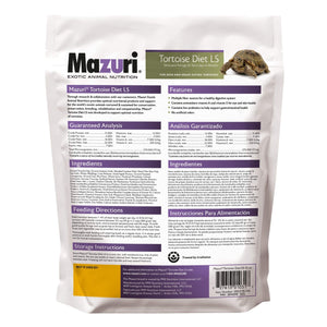 Mazuri Low Starch Tortoise Diet, for African Spurred/Sulcata, Desert, Egyptian, Galapagos, Gopher, Greek, Leopard, Pancake, Radiated or Yellow-Footed Tortoise, 12 oz