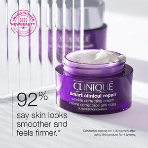Clinique Smart Clinical Repair Wrinkle Correcting Anti Aging Face Cream With Hyaluronic Acid + Peptides For All Skin Types | Hydrating Clinique | Authentic India Store