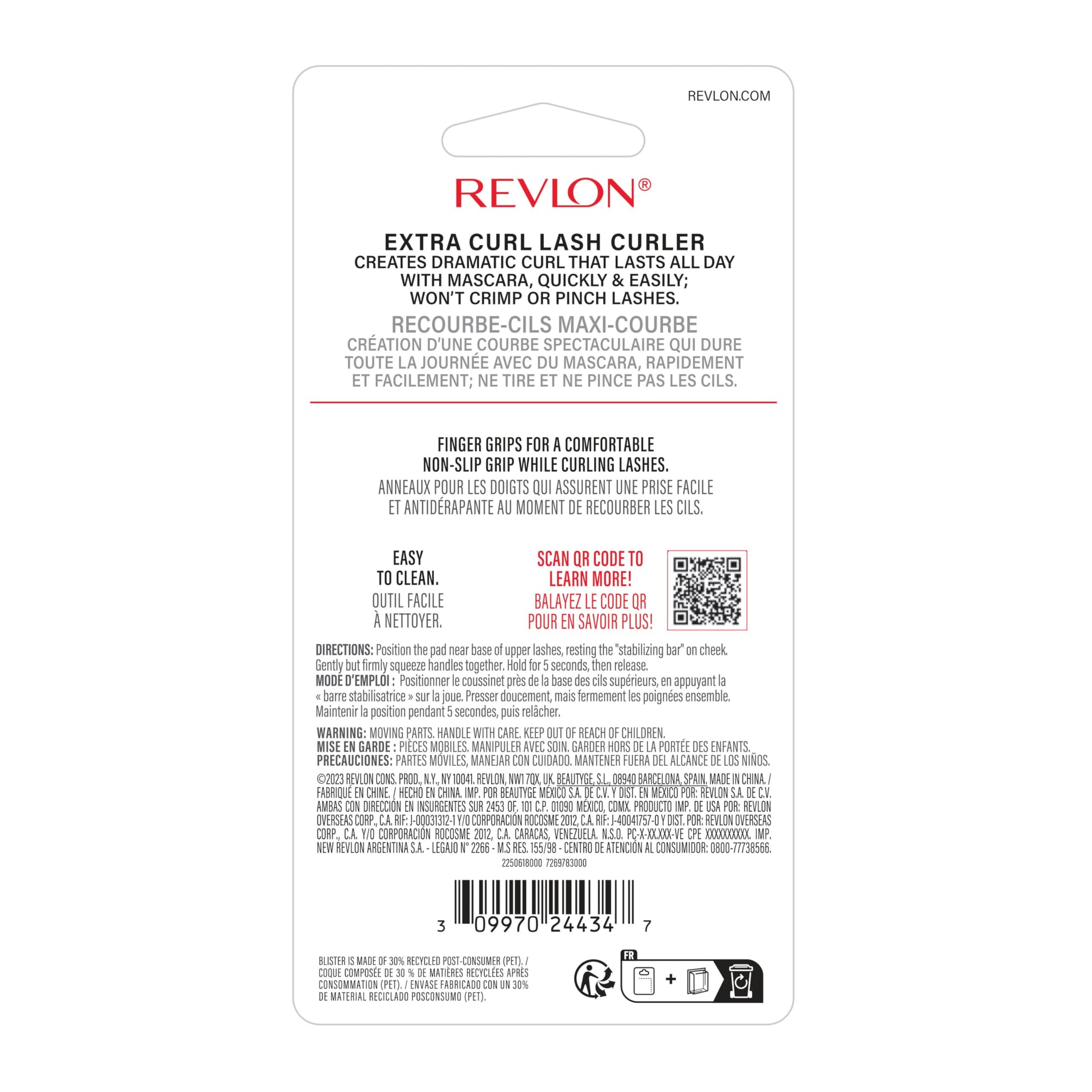 Buy now Revlon Extra Curl Lash Curler, Gives an All Day Dramatic Curl, with Finger Grips for a Non Slip Grip, Easy to Use, 1 Count at indiglob india