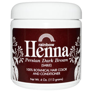 Buy now RAINBOW RESEARCH Dark Brown Henna - 4 oz. at indiglob india