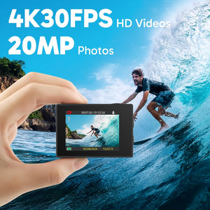 Buy now AKASO EK7000 4K30FPS 20MP WiFi Action Camera with EIS Ultra HD 131FT Waterproof Underwater Camera Remote Control 4X Zoom Support External Microphone at indiglob india