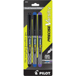 Buy now PILOT Precise Varsity Pre-Filled Fountain Pens, Medium Point Stainless Steel Nib, Black/Blue/Purple Inks, 3-Pack (90022) 3 Count (Pack of 1) Black Blue Purple at indiglob india