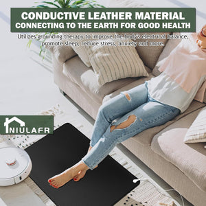 Buy now Reconnect to The Earth EMF Recovery Mat, 35.4x23.6 inches, Universal Grounding Sleep & Yoga Mat, Improves Energy, Sleep Assist, Helps with Anxiety - BLACK at indiglob india