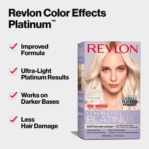 Buy now Revlon Color Effects Permanent Highlighting Kit, Ammonia & Paraben Free Hair Dye, 60 Platinum, 8 Oz (Pack of 1) at indiglob india