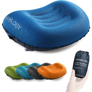 Buy now TREKOLOGY Ultralight Inflatable Camping Travel Pillow - ALUFT 2.0 Compressible, Compact, Comfortable, Ergonomic Inflating Pillows for Neck & Lumbar Support While Camp, Hiking, Backpacking at indiglob india