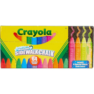 Buy now Crayola Ultimate Washable Chalk Collection (64ct), Bulk Outdoor Sidewalk Chalk for Kids, Anti-Roll Sticks, Recess Toys for Kids, Back to School Gifts at indiglob india