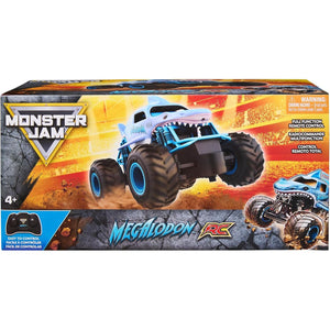 Buy now Monster Jam, Official Megalodon Remote Control Monster Truck for Boys and Girls, 1:24 Scale, 2.4 GHz, Kids Toys for Ages 4 and Up at indiglob india