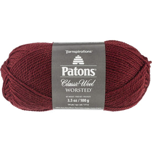 Buy now Patons Classic Wool Yarn, Claret at indiglob india
