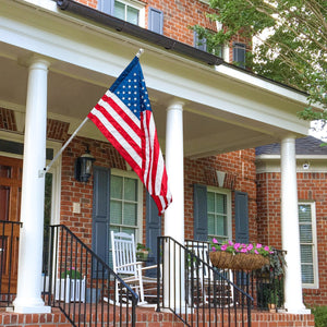 Buy now Anley Multi-Position Flag Pole Mounting Bracket with Hardwares - Made of Aluminum - Strong and Rust Free - 1" Diameter (White) at indiglob india