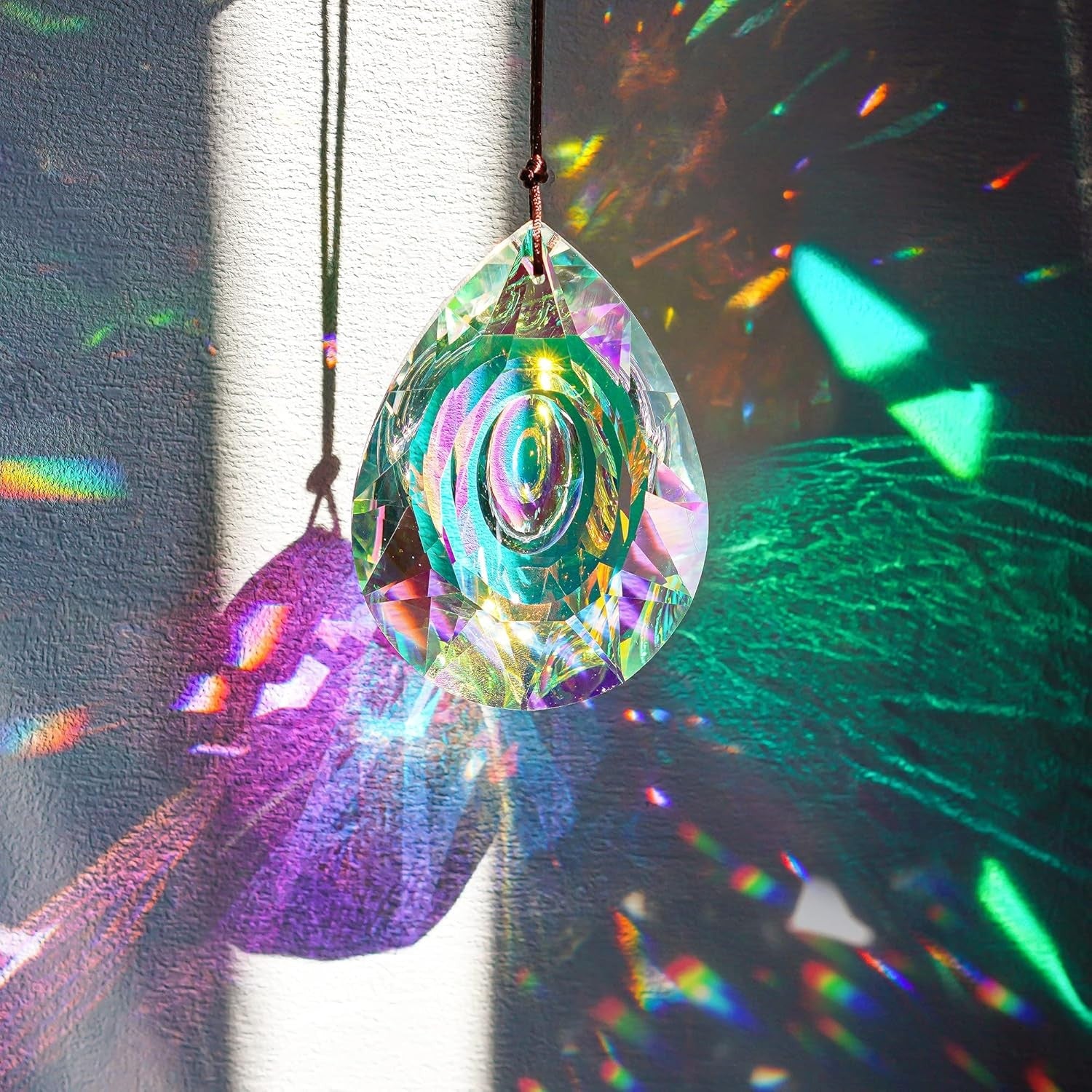 Buy now H&D HYALINE & DORA 89mm/3.5in Hanging Chandelier Crystals Prisms for Window Suncatchers Chandelier Parts Rainbow Maker Pendants at indiglob india